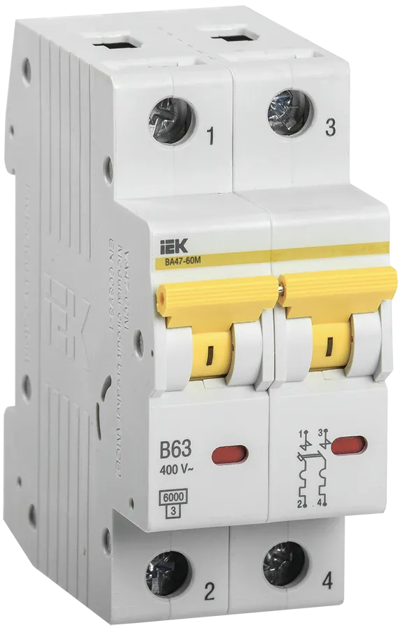 KARAT Automatic circuit breaker BA47-60M 2P D 32A 6kA IEK