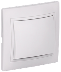 KVARTA Выключатель 1-клавишный 10А кер. ВС10-1-0-КБ белый GENERICA