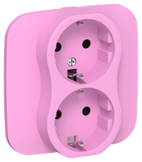 FLITE Розетка 2-местная с заземлением без защитных шторок 16А РС12-0-А-ФлПр пурпурный IEK