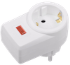 Power filter SF-01 1 socket 2P+PE 16A white IEK0