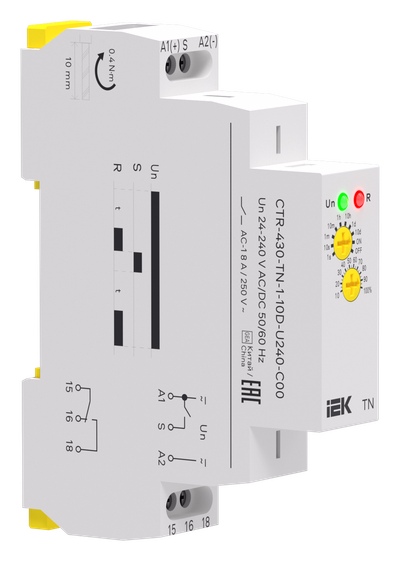 Реле задержки включения TN 1 контакт 24-240В AC/DC IEK