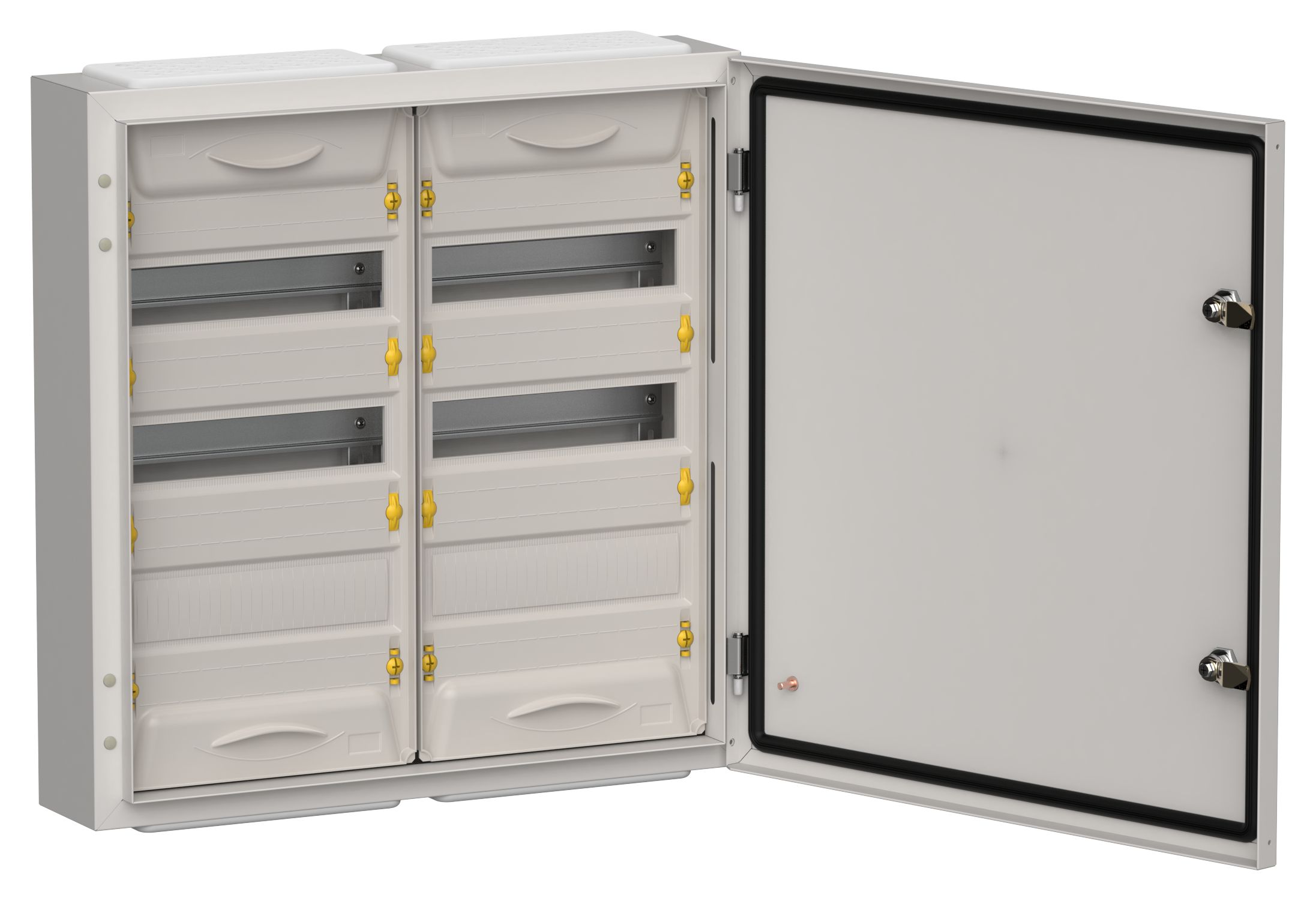 TITAN 5 Корпус металлический ЩРн-72 (2х36) 585х570х140мм IP54 серый (одна дверь) IEK