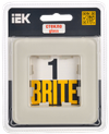 BRITE Рамка 1-местная РУ-1-2-Бр стекло песчаный RE IEK1