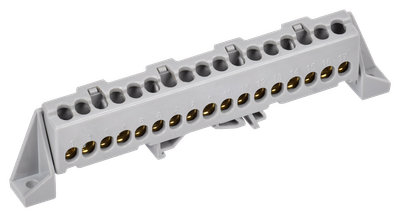 TEKFOR Busbar L "phase" in combined DIN insulator "Stand" 6x9-15-Cp IEK