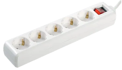 Extension cord U 05K with a switch 5 sockets 2P+PE/5 meters 3x1mm2 16A/250 IEK