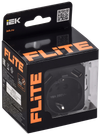 FLITE Розетка 1-местная с заземлением с защитными шторками 16А с USB A+A 3,1А безвинтовое крепление РСЮша11-1-ФлЧ черный IEK1