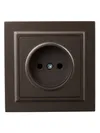 BRITE Socket 1-gang without earthing without protective shutters 10A assy. РСР10-1-0-BrTB dark bronze IEK1