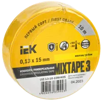 MIXTAPE 3 Insulating tape 0.13x15mm yellow 10m IEK