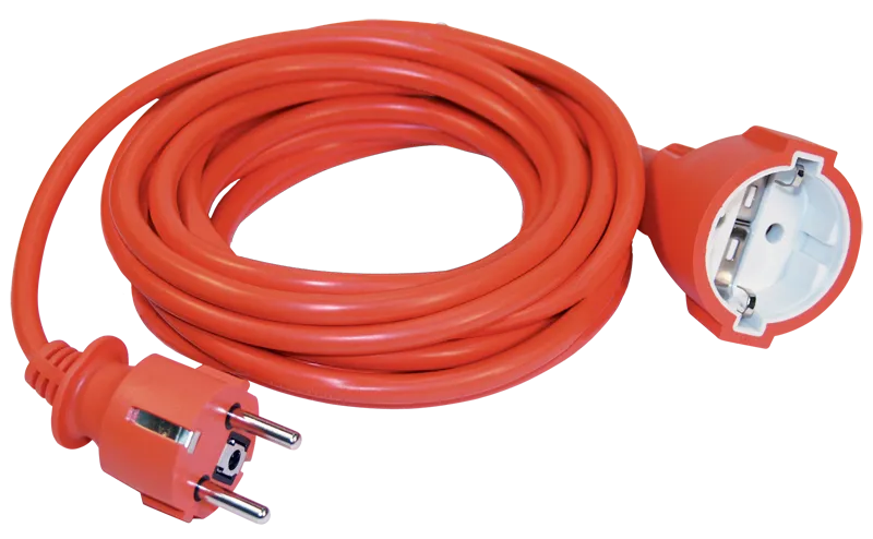Portable cords with plug and socket USH-01RV orange P+PE 3x1,0/20 meters IEK