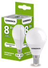 Лампа светодиодная G45 шар 8Вт 230В 4000К E14 GENERICA0