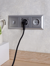 BRITE Розетка 1-местная с заземлением с защитными шторками 16А с USB A+C 18Вт РЮш11-1-БрА алюминий IEK6