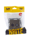 BRITE Розетка двойная TV+SAT РТВ/РСп12-БрШ шампань IEK6
