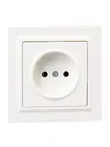 BRITE Socket 1-gang without earthing without protective shutters 10A assy. РСР10-1-0-Brzh pearl IEK2