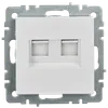 BRITE Computer double socket RJ45 Cat.5e PK10-2-BrB white IEK2