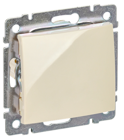 VALENA Выключатель 1-клавишный схема 1 10АХ безвинтовые зажимы слоновая кость