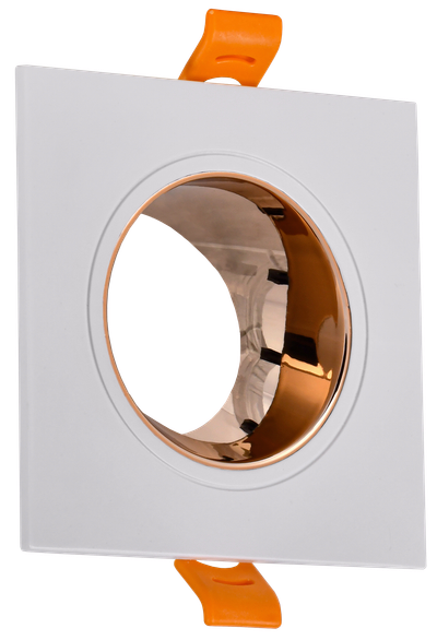 LIGHTING Downlight 4107 recessed swivel for GU10 lamp white/gold plastic IEK