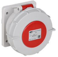 Розетка встраиваемая прямаяССИ-6242 32А-6ч 380В 3P+PE IP67 IEK