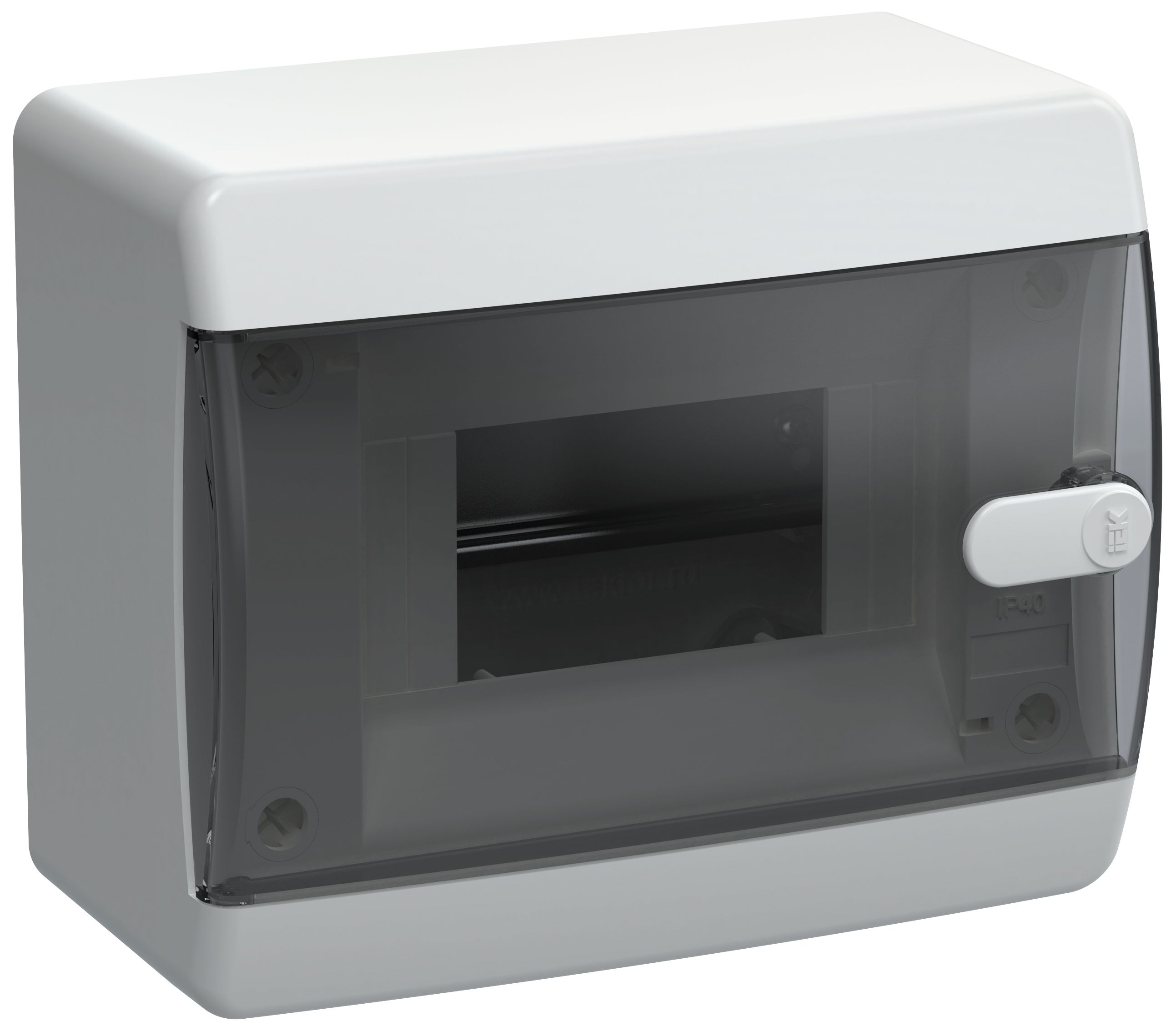 UNION Compact Корпус пластиковый ЩРН-П-6 IP41 черная прозрачная дверь IEK