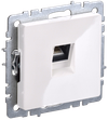 BRITE Розетка компьютерная RJ45 кат.6 РК11-БрБ белый IEK0
