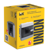 UNION Compact Корпус пластиковый ЩРВ-П-4 IP41 черная прозрачная дверь IEK1