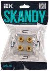 SKANDY Аудиорозетка 4-местная SK-A01S серебряный IEK1