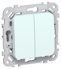 FLITE Выключатель жалюзи 10А ВЖ52-2-0-ФлХЛ холодный лед IEK