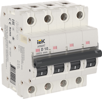 ARMAT Автоматический выключатель M06N 4P D 10А IEK