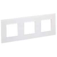SKANDY Рамка 3-местная SK-F23W стекло арктический белый IEK