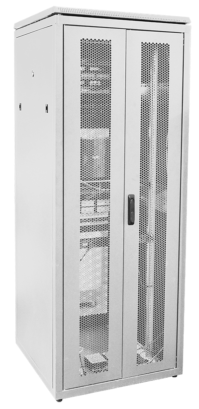 ITK LINEA N Шкаф сетевой 19" 38U 800х800мм двери передняя перфорированная задняя двустворчатая перфорированная серый