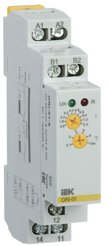 Реле контроля тока ORI 0,8-8А 24-240В AC/24В DC IEK (ORI-01-8)
