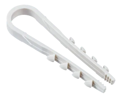 Дюбель-хомут 11-18мм для круглого кабеля нейлон белый (25шт/упак) IEK
