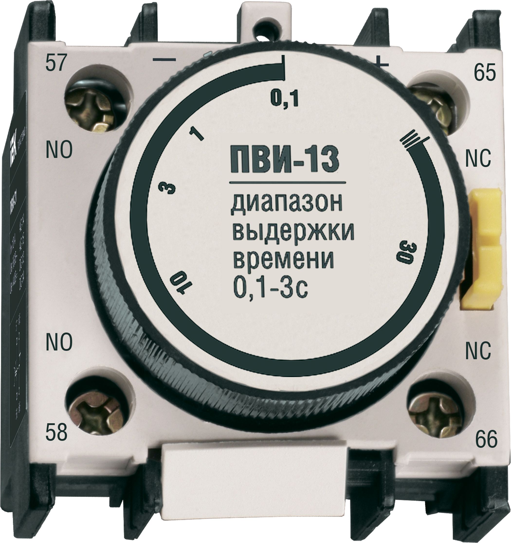 Приставка ПВИ-13 задержка на включение 0,1-3сек 1NO+1NC IEK (KPV10-11-3)