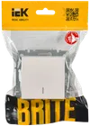 BRITE 1-gang switch with indication 10A BC10-1-7-BrZh pearl IEK1