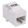 ITK Проходной адаптер кат.5E UTP RJ45-RJ45 (8P8C) тип Keystone Jack белый0