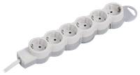 STANDARD Удлинитель У06 6 мест 2P+PE 5м 3х1,5мм2 16А белый IEK