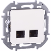 INSPIRIA Розетка компьютерная двойная RJ45 категория 5Е UTP белый0