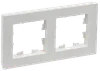 BRITE Frame 2-gang RU-2-Br white corrugated IEK0