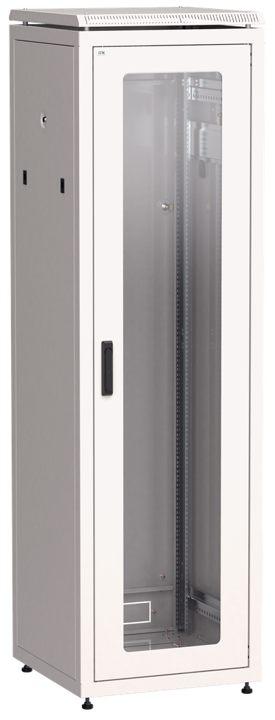 ITK LINEA N Шкаф сетевой 19" 33U 600х800мм стеклянная передняя дверь задняя металлическая серый