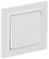 BRITE Выключатель 1-клавишный 10А в сборе ВСР10-1-0-БрАБ арктический белый IEK0