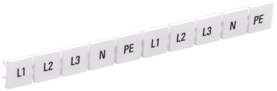 Маркеры для КПИ-10мм2 с символами "L1, L2, L3, N, PE" IEK
