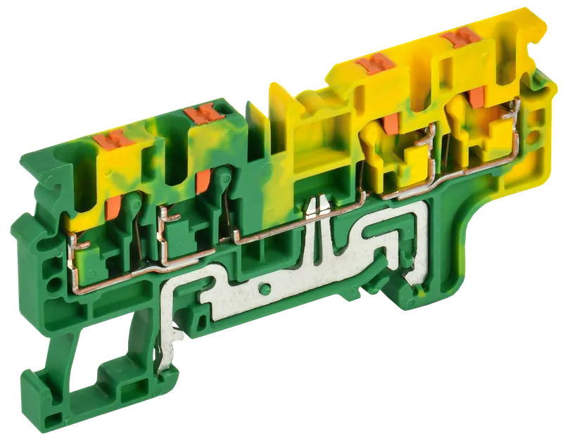 Колодка клеммная CP-MC-PEN заземляющая 4 вывода 2,5мм2 желто-зеленая IEK