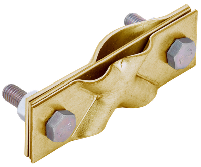Grounding clamp diagonal rod-strip / wire brass IEK
