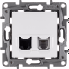 ETIKA Розетка двойная RJ11+RJ45 кат.5E UTP белый1