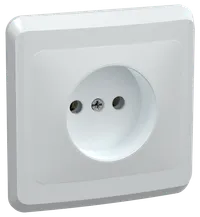 VEGA Single-gang socket without grounding without protective shutters 10A RS10-2-ВБ white IEK