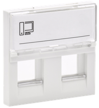 PRIMER Keystone front panel (2 modules 2 inputs) white IEK