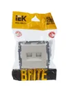 BRITE RJ11+RJ45 socket Cat.5e PK/T12-BrP pearl IEK7