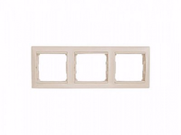 VALENA DIY Рамка 3-местная слоновая кость (золотой штрих)
