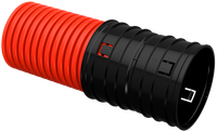 ELASTA Труба гофрированная двустенная жесткая ПНД d=160мм красная (5,7м) IEK