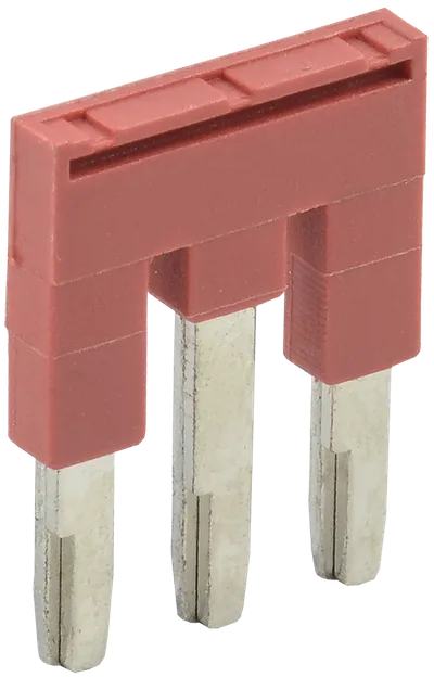 Перемычки (гребенки) используются для электрического соединения рядов клеммных сборок пружинного типа (клеммы КПИ) в системах распределения.
Устанавливаются в соответствующие пазы клеммы. Выполнены в виде медных пластин с 2, 3 или 10 выводами типа PIN, заключенных в изолятор.