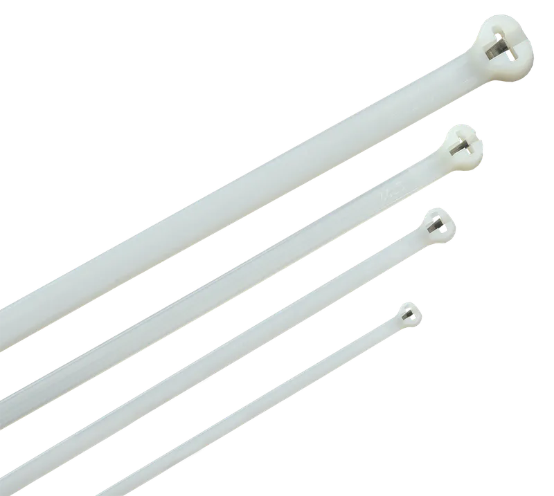 Clamp for cable reinforced Hku 2.5x100mm with steel lock white (100pcs) IEK